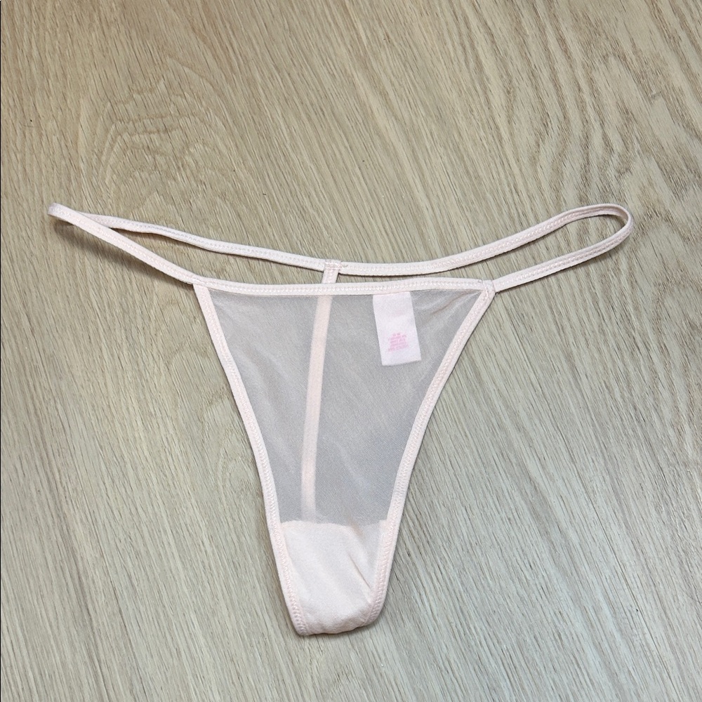 2015 Victoria's Secret 100% Silk Sheer String Thong Panty S